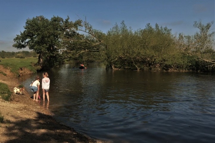 children enjoying the River Stour