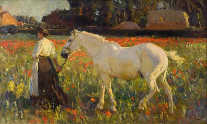 the Poppy Field (1905/06) by Alfred Munnings